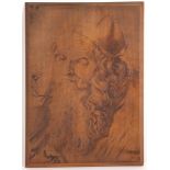 After Albert Durer/Portrait of a Bearded Gentleman/stamped Fr Unterberger,