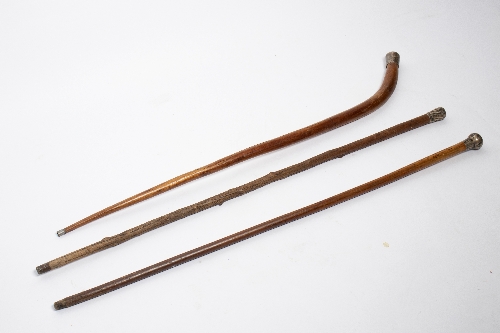 A malacca walking stick with silver knop, - Bild 2 aus 2