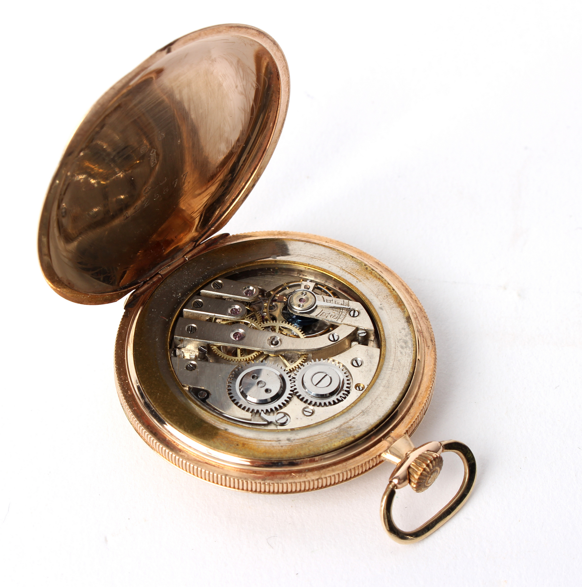 A 9ct gold cased open faced pocket watch, - Image 3 of 4