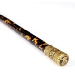 A very rare 19th Century shark skin boxed tortoiseshell walking cane,