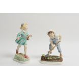A Royal Worcester figure Thursdays Child and another Saturdays Child, 19.
