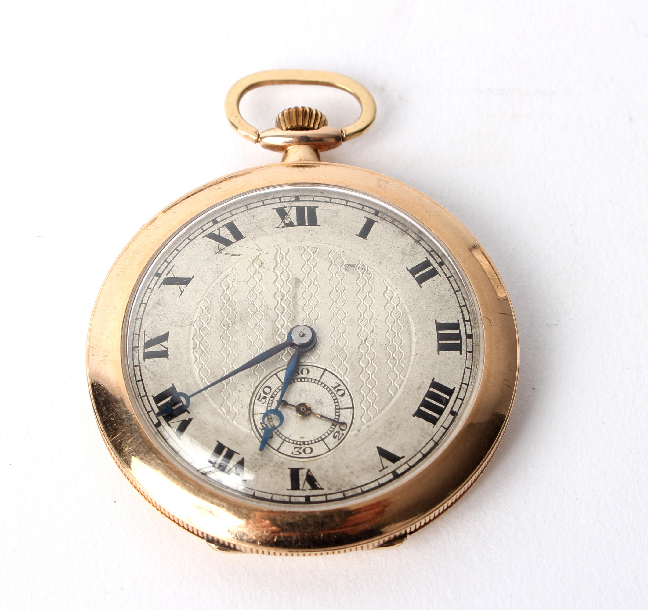 A 9ct gold cased open faced pocket watch, - Image 4 of 4