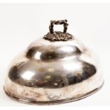 A silver plated food dome, 50cm wide.