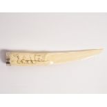 An early 20th Century ivory letter opener Condition Report: This lot contains an