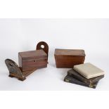 Two 19th Century mahogany tea caddies,