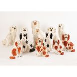 A quantity of Staffordshire dogs, 19th/20th Century,