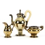 A bachelor's Prussian silver-gilt coffee set, circa 1870,