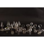 A quantity of decanter and scent bottle stoppers,