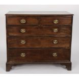 A 19th Century mahogany chest of two short over three long drawers,