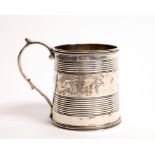 A Victorian silver christening mug, CL, London 1839,