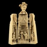 A Dieppe carved ivory figure of Marie Antoinette,