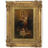 After Murillo/The Virgin, Child and Angels/oil on paper,