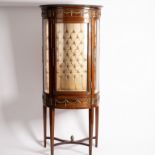 A Louis XVI style half-round display cabinet,
