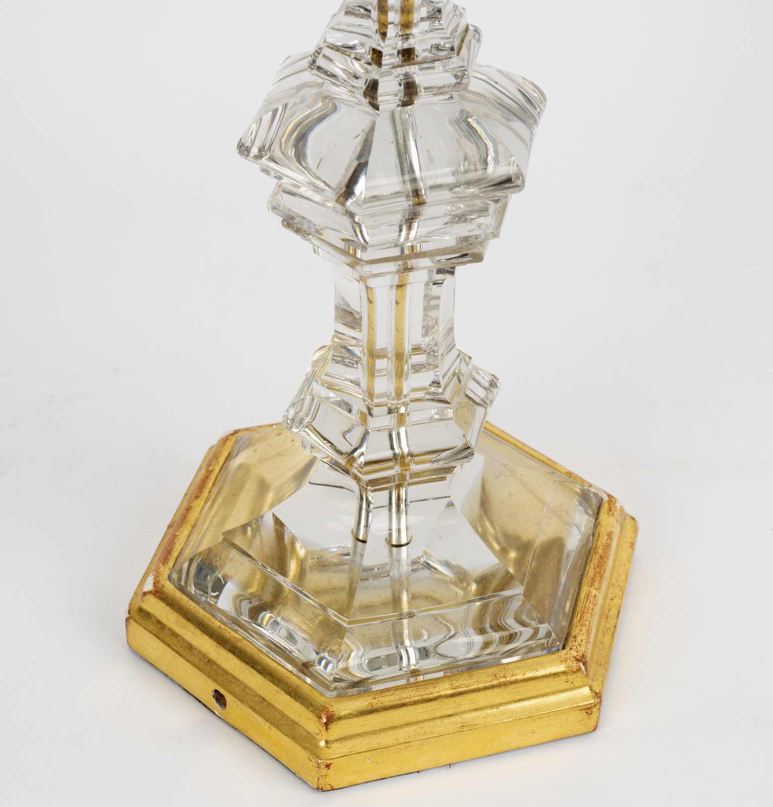 A rock crystal candle holder, possibly by Bagues Paris, circa 1920, - Bild 2 aus 3