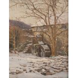 Donald Floyd (British 1892-1965)/Watermill in Snow/oil on canvas, 44.