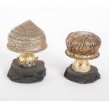 Christopher Nigel Lawrence, two limited edition silver and silver-gilt novelty toadstools,