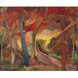 Walter Opitz (German 1929-2003)/Fauvist Forest Landscape/signed and dated W Opitz '86/oil on canvas