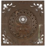 A copper Arts & Crafts style vent cover,