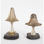 Christopher Nigel Lawrence, two limited edition silver and silver-gilt novelty toadstools,
