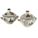 Seth Cardew, Wenford Bridge, a pair of small two-handled soup tureens and covers,