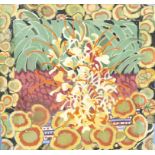 Lillian Delevoryas (American 1932-2018)/Honeysuckles and Foliage within border of