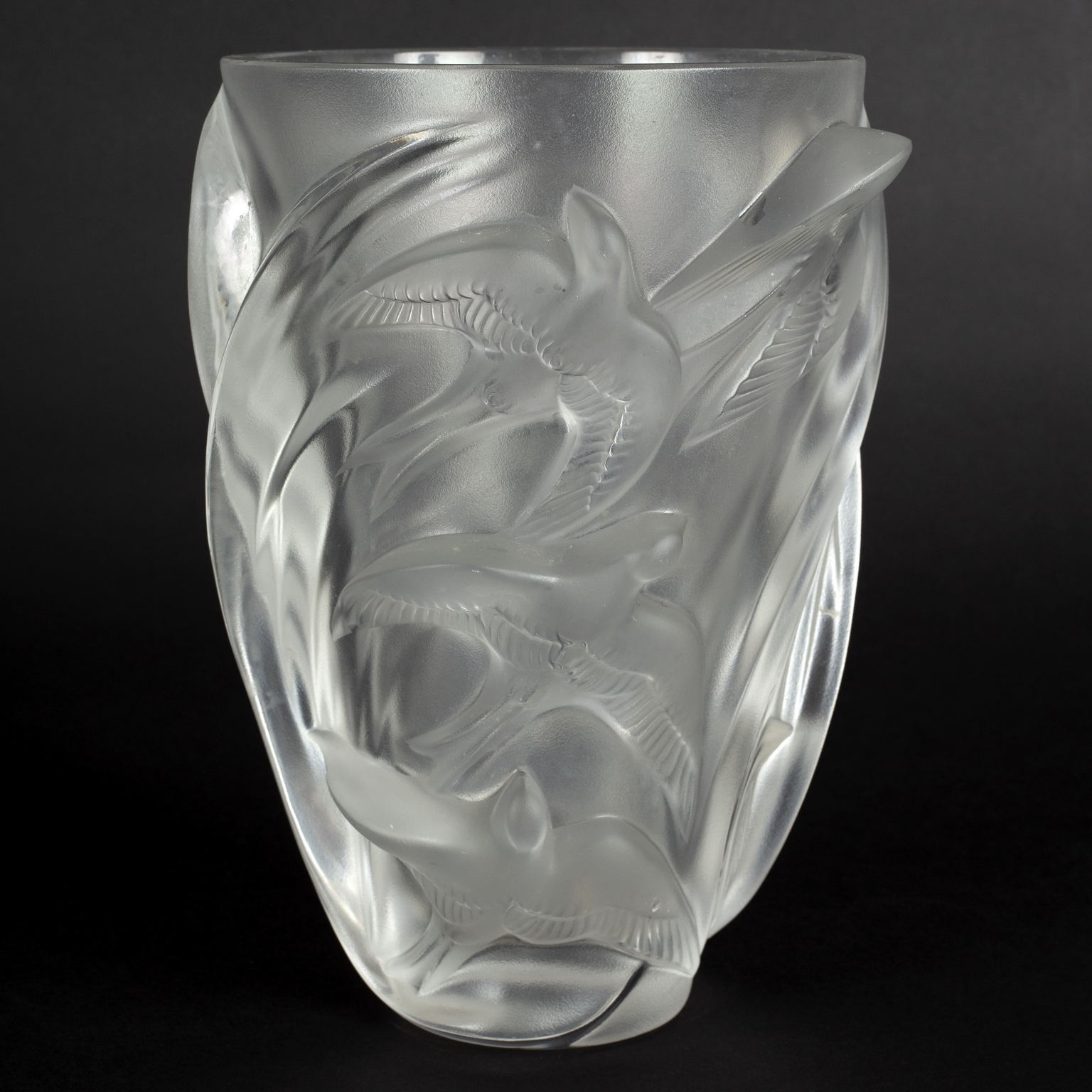 Lalique Crystal, a 'Martinets' vase, designed in 1982 by Marie-Claude Lalique, - Image 2 of 3