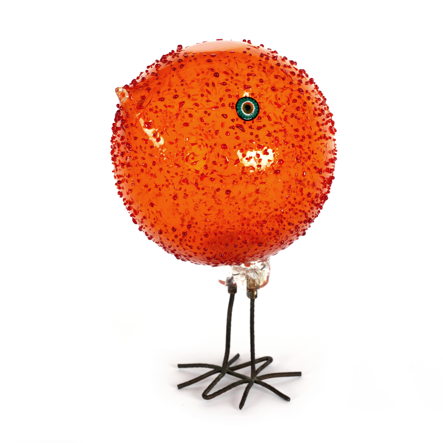 Alessandro Pianon for Vistosi, a Pulcini orange glass bird, mid 1960s, - Image 2 of 10