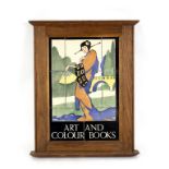 A Carter pictorial tile panel advertising 'Art & Colour Books',