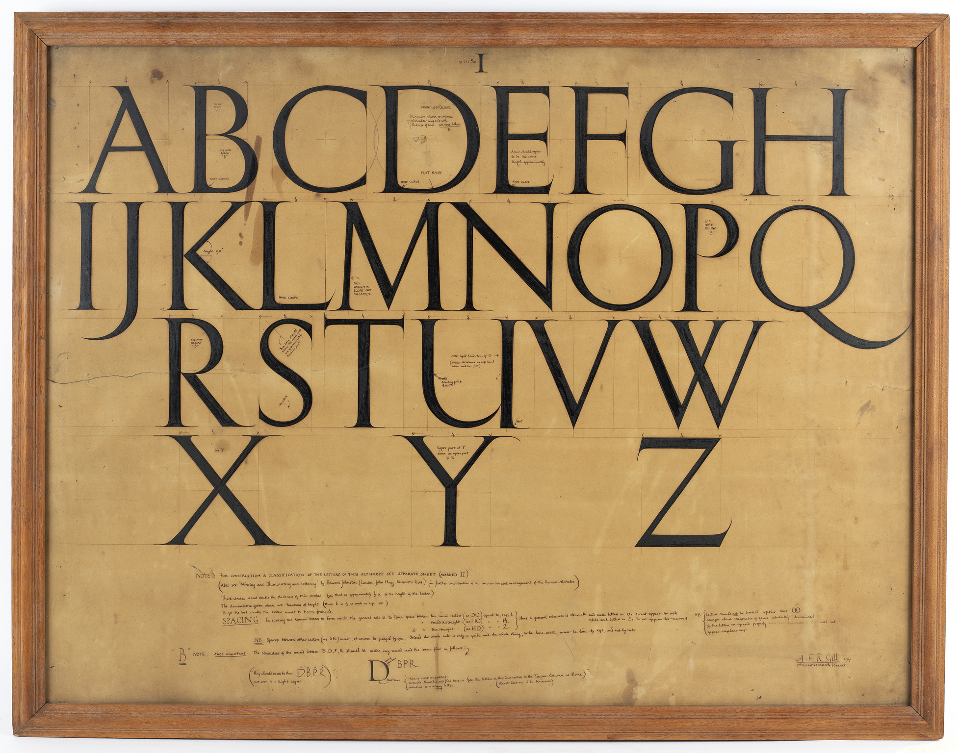 A E R (Eric) Gill (British 1882-1940)/Three Designs for Lettering/ for WHSmith corporate - Image 2 of 6