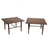 Two Knoll walnut tables,