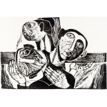 Arthur Charlton (British 1917-2007)/Three Heads/signed, dated 1981,