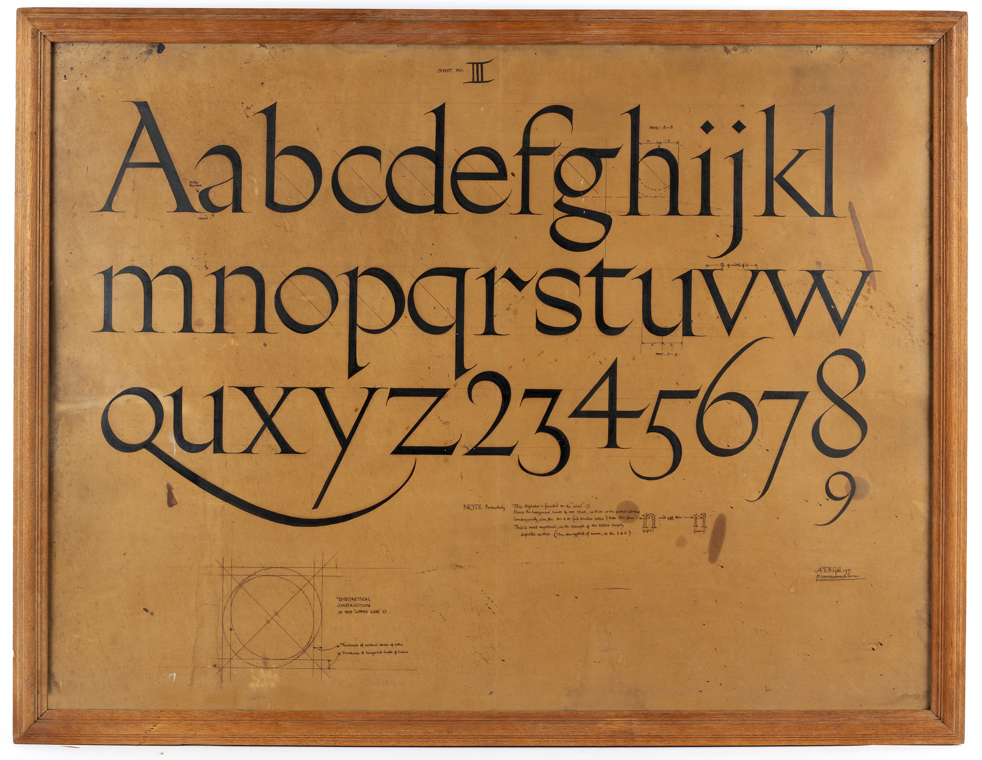 A E R (Eric) Gill (British 1882-1940)/Three Designs for Lettering/ for WHSmith corporate