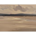 James Fry (British 1911-1985)/The Purbeck Hills from Studland Beach/monogrammed lower