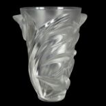 Lalique Crystal, a 'Martinets' vase, designed in 1982 by Marie-Claude Lalique,