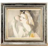 Marie Laurencin (French 1883-1956)/Girl with a Rose/signed and dated 1930 within print,