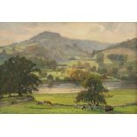 Donald Floyd (British 1892-1965)/Summer River Landscape/oil on canvas, 52.