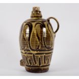 Ray Finch, Winchcombe Pottery, a large slipware handled flagon,