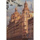 20th Century Impressionist Style/Harrods, London/indistinctly signed/oil on board,