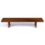 Dalescraft, a mid-20th Century low teak coffee table in the Danish style, with curved sides,
