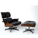 Lot Withdrawn - Charles & Ray Eames for Herman Miller, a model 670 lounge chair and 671 ottoman,