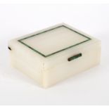 An Art Deco style onyx cigarette box,