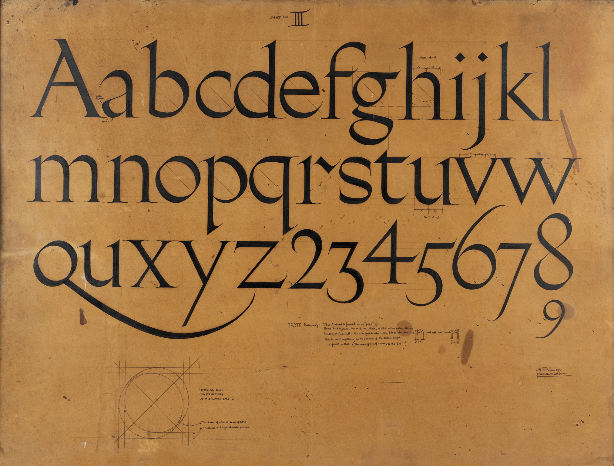 A E R (Eric) Gill (British 1882-1940)/Three Designs for Lettering/ for WHSmith corporate - Image 4 of 6