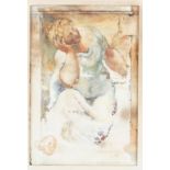 Pre-Raphaelite school/Classical Study of a Woman/signed A Alessandri/watercolour, 11.