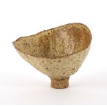 Studio Pottery, a stoneware bowl of flared organic form,