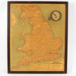 A Geographia Distance Clock Chart, produced and published by Geographia Ltd 55, Fleet St EC4,