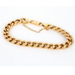 An Italian 18ct yellow gold curb link bracelet, approximately 20.