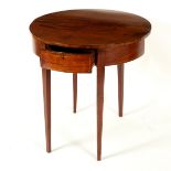 A George III mahogany and inlaid folding tea table of small proportions,
