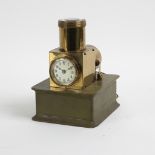 An Edwardian ceiling projector clock or brothel clock,