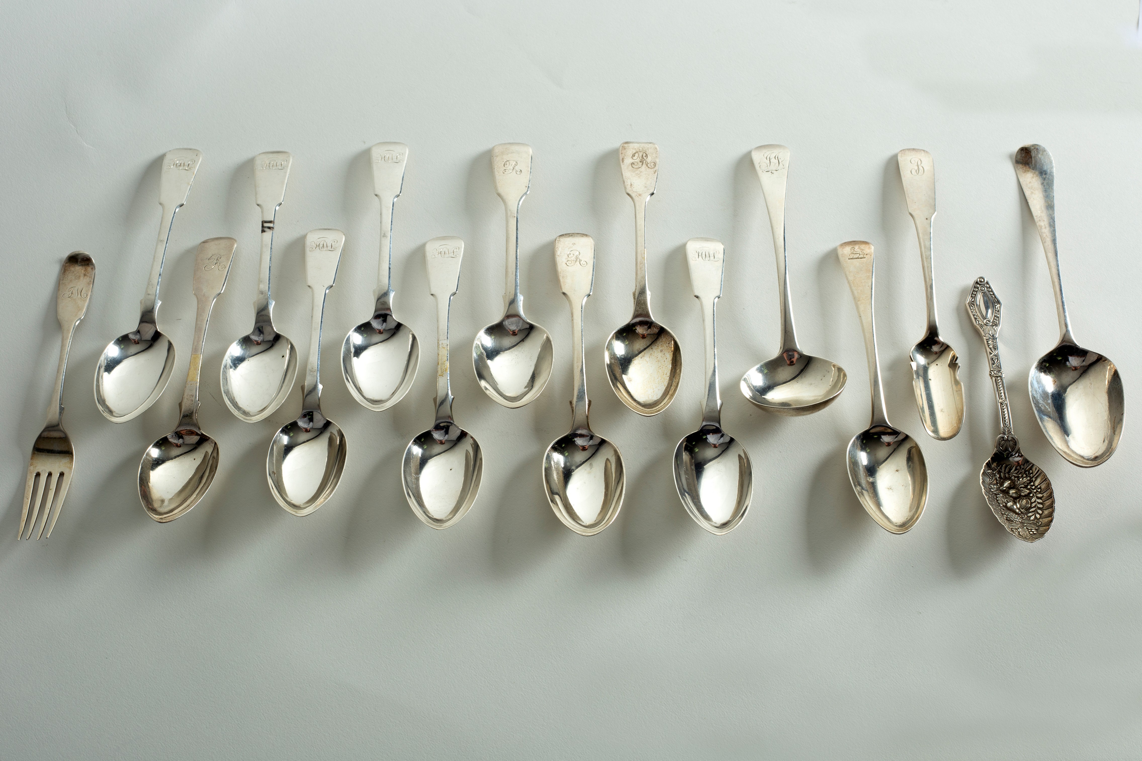 An 18th Century silver spoon and various silver spoons - Image 2 of 2