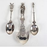 A Continental silver spoon, import marks, Faudel, Phillips and Sons, London 1904,